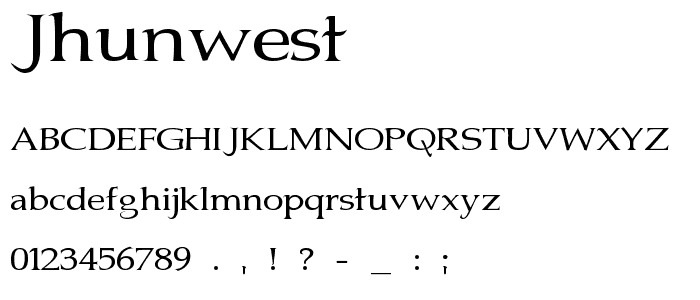 Jhunwest font