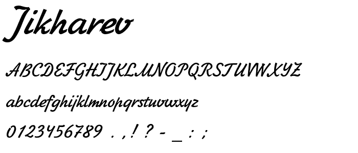 Jikharev font
