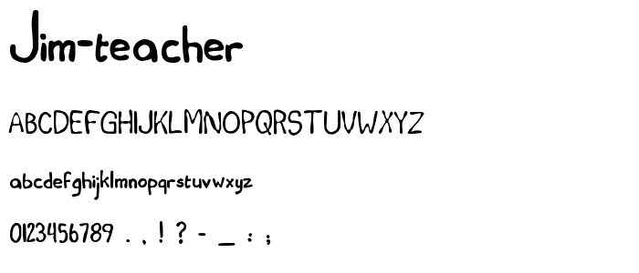 Jim teacher font