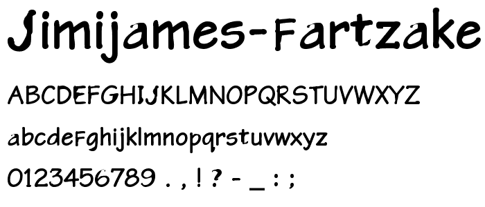 JimiJames Fartzake font