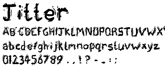 Jitter font