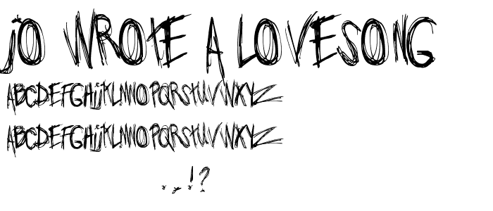 Jo_wrote_a_lovesong font