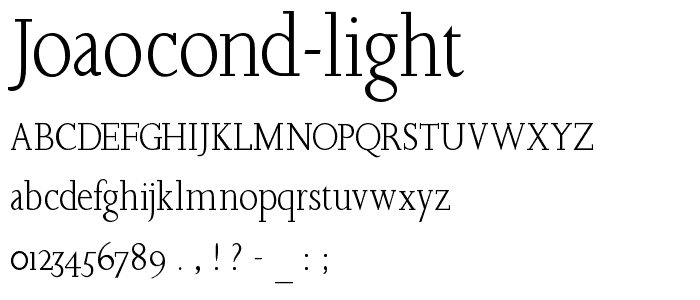 JoaoCond-Light font