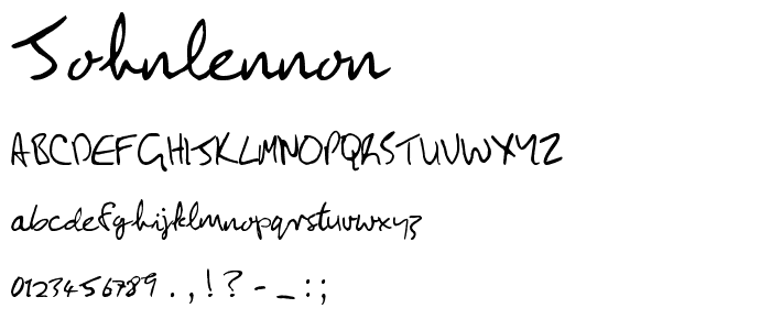 JohnLennon font