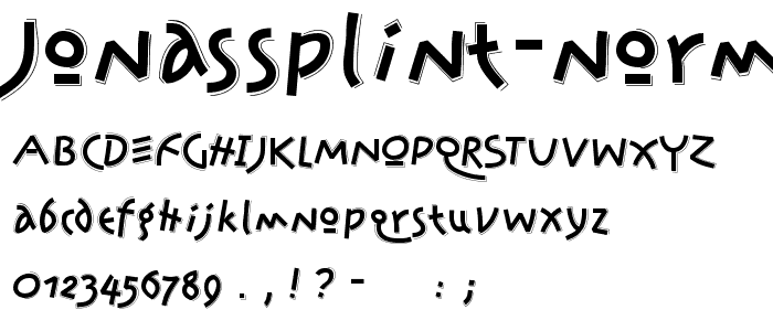 JonasSplint-Normal font