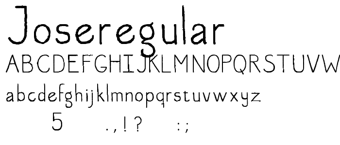 JoseRegular font