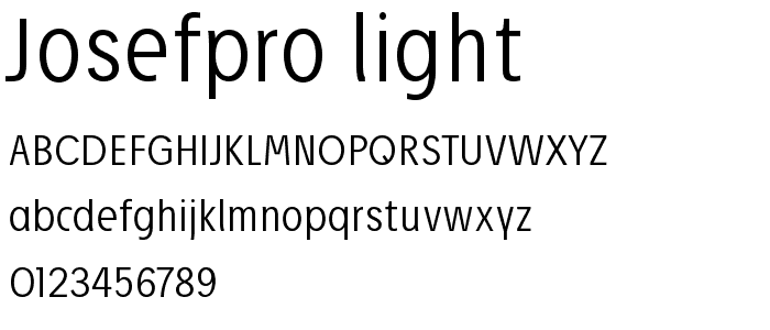 JosefPro-Light font