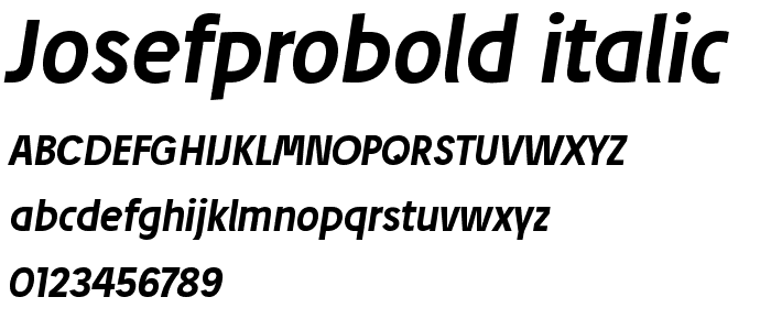 JosefProBold-Italic police