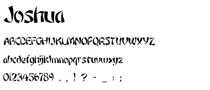 Joshua font