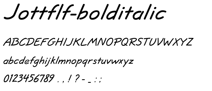 JottFLF-BoldItalic police