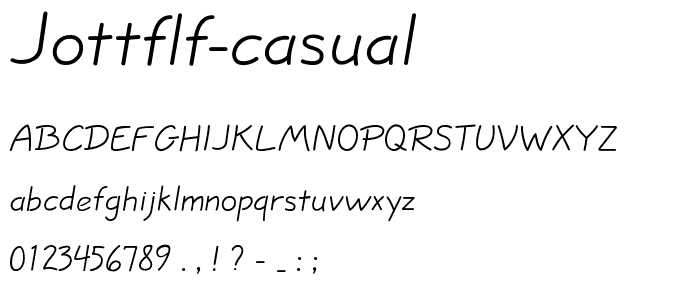 JottFLF-Casual font