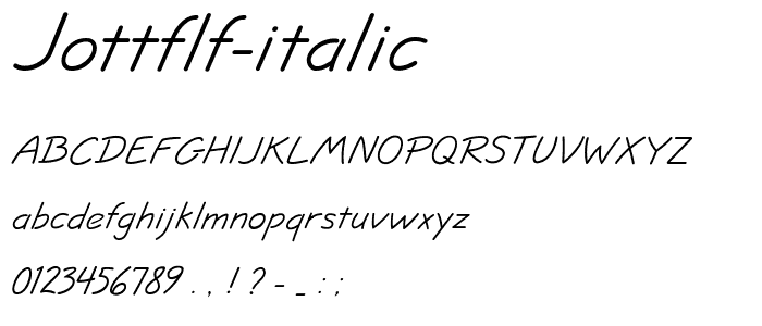 JottFLF-Italic font