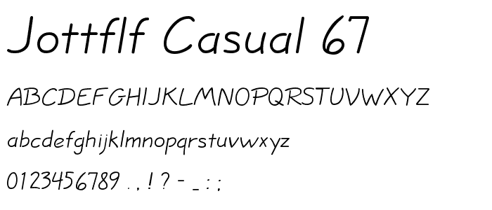 JottFLF-Casual.67 font