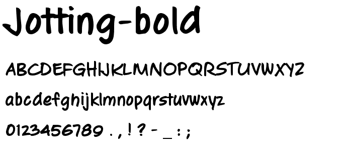 Jotting Bold font