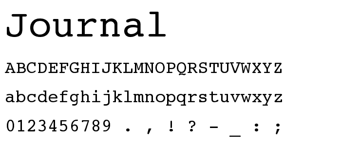 Journal font