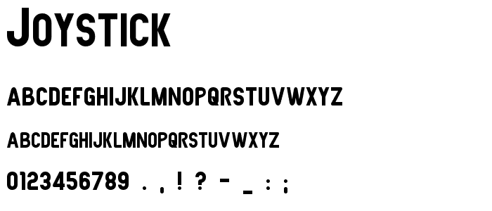 Joystick font