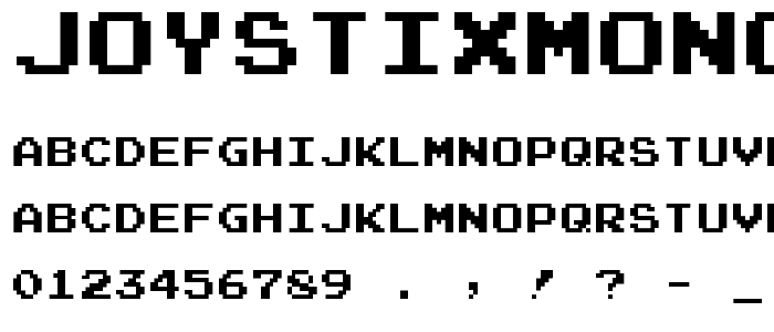 JoystixMonospace Regular font