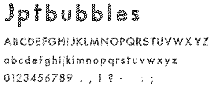 JptBubbles font