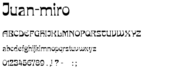 Juan Miro font