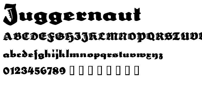 Juggernaut font
