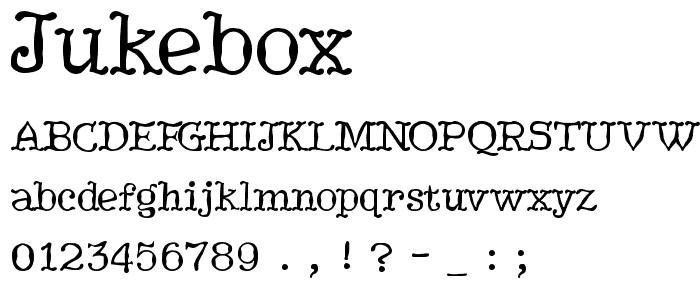 Jukebox font