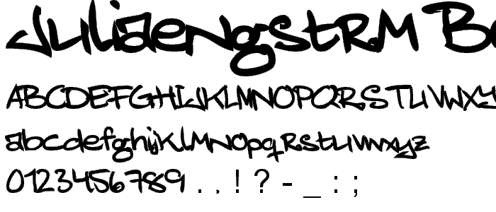 JuliaEngstrm Bold font