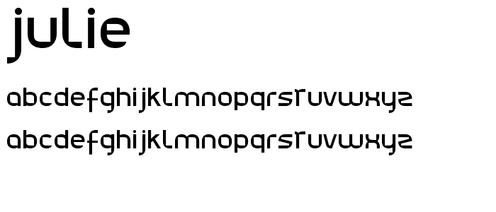 Julie01 font