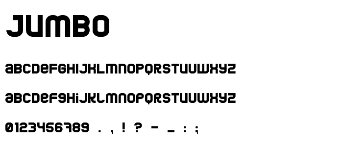 Jumbo font