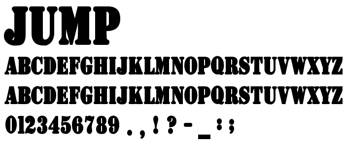 Jump font