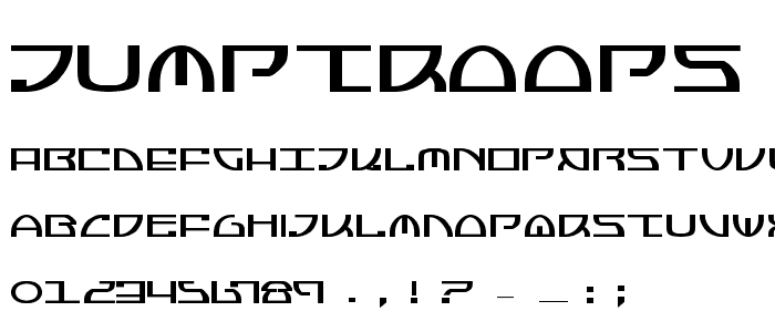 Jumptroops font