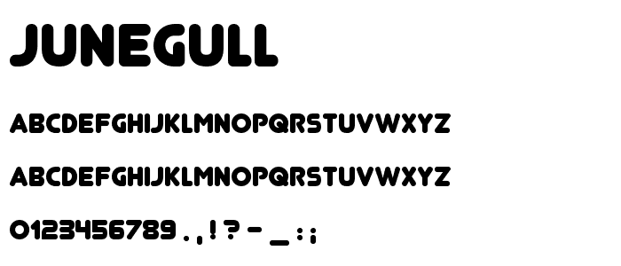 Junegull font