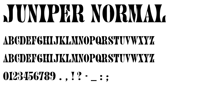 Juniper-Normal font