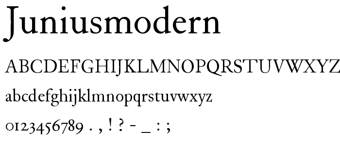 JuniusModern font