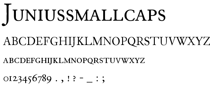 JuniusSmallCaps font
