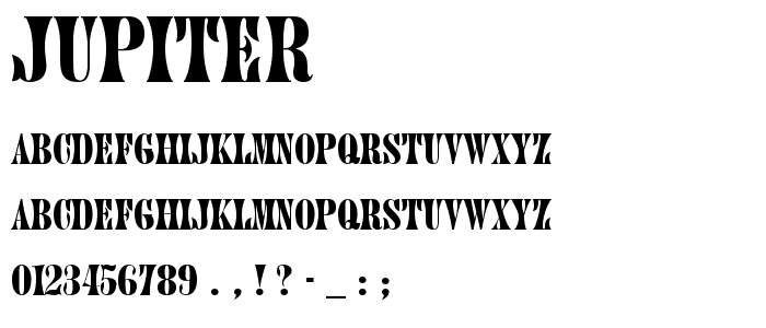 Jupiter font