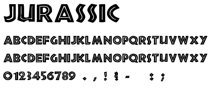 Jurassic font