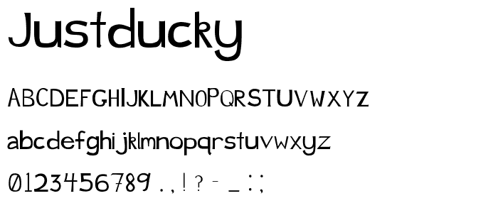 JustDucky font