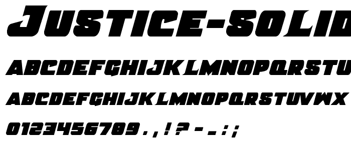 Justice Solid font