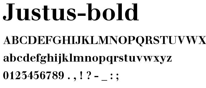 Justus Bold font