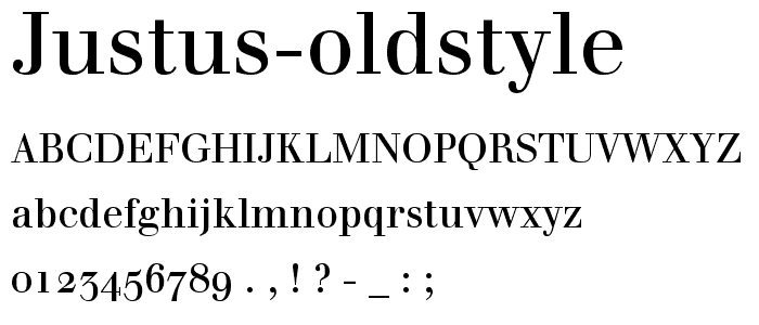 Justus Oldstyle font