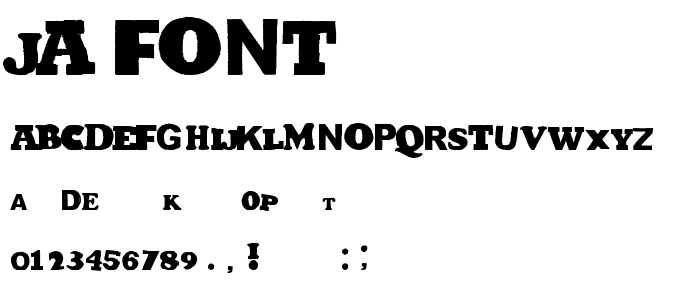 ja font