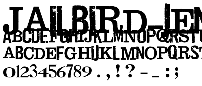 jailbIrD JenNA font