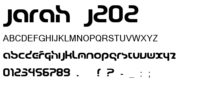 jarah j202 font