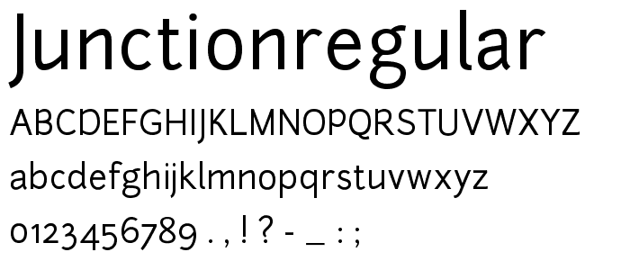 junctionregular font
