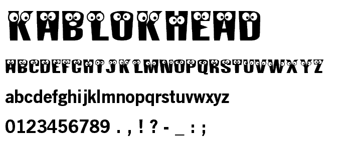 KABlokHead font
