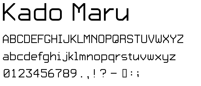 KADO_Maru font