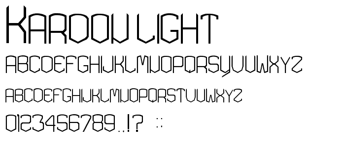 KARDON light font