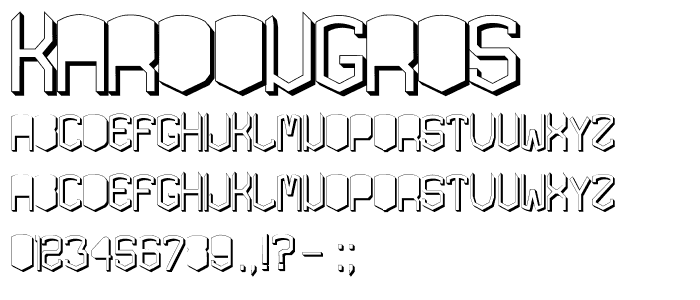 KARDONGROS font