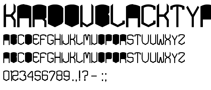 KARDONblackTYPE font