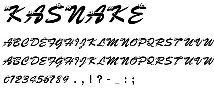 KASnake font